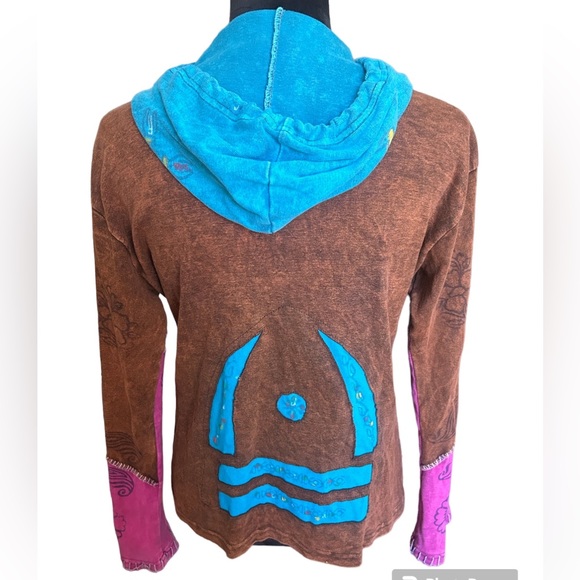 Rising International Handpainted Zippered jacket, size Medium - Picture 2 of 6